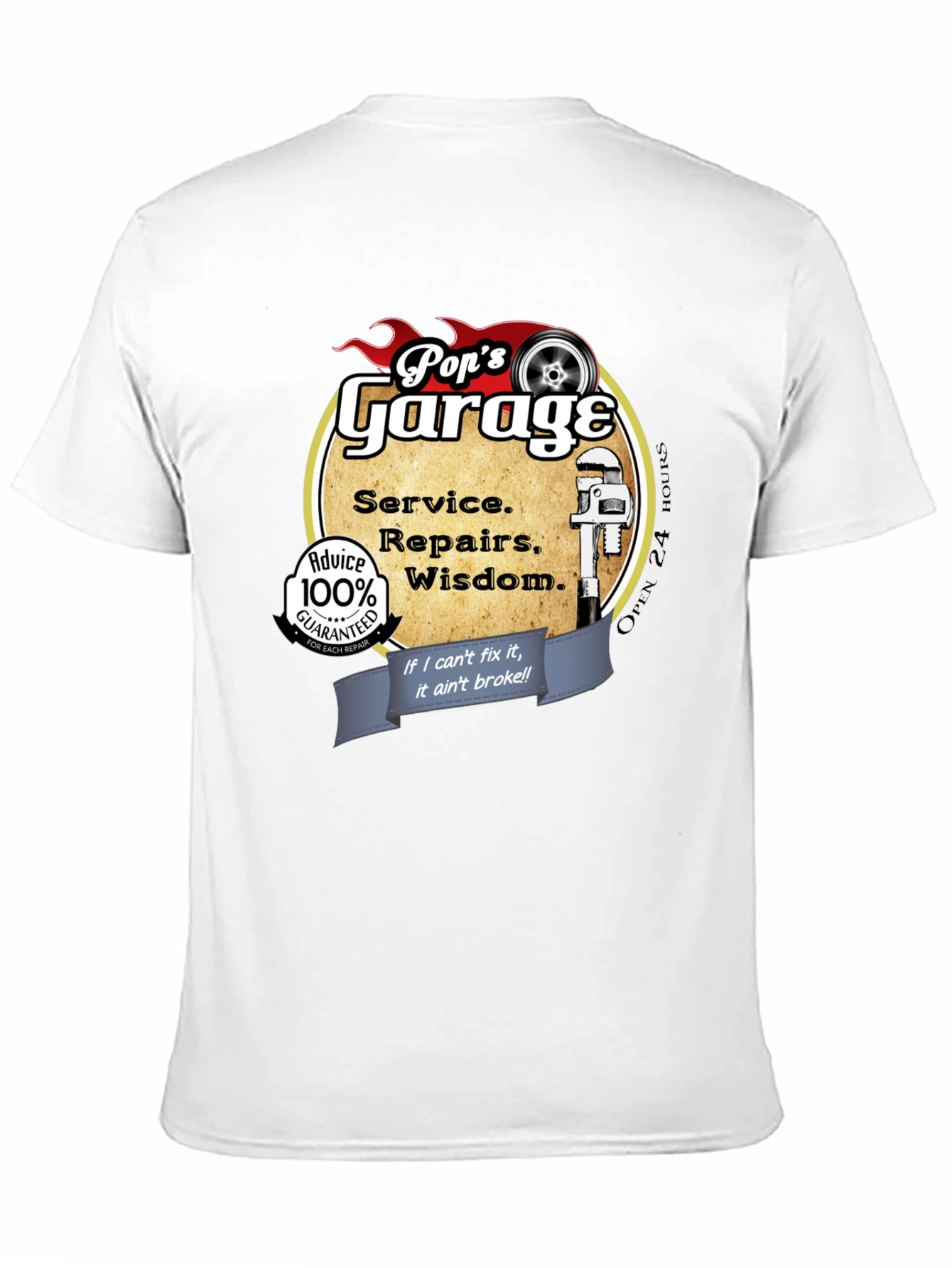 Pops Garage T-Shirt Mechanic Gift