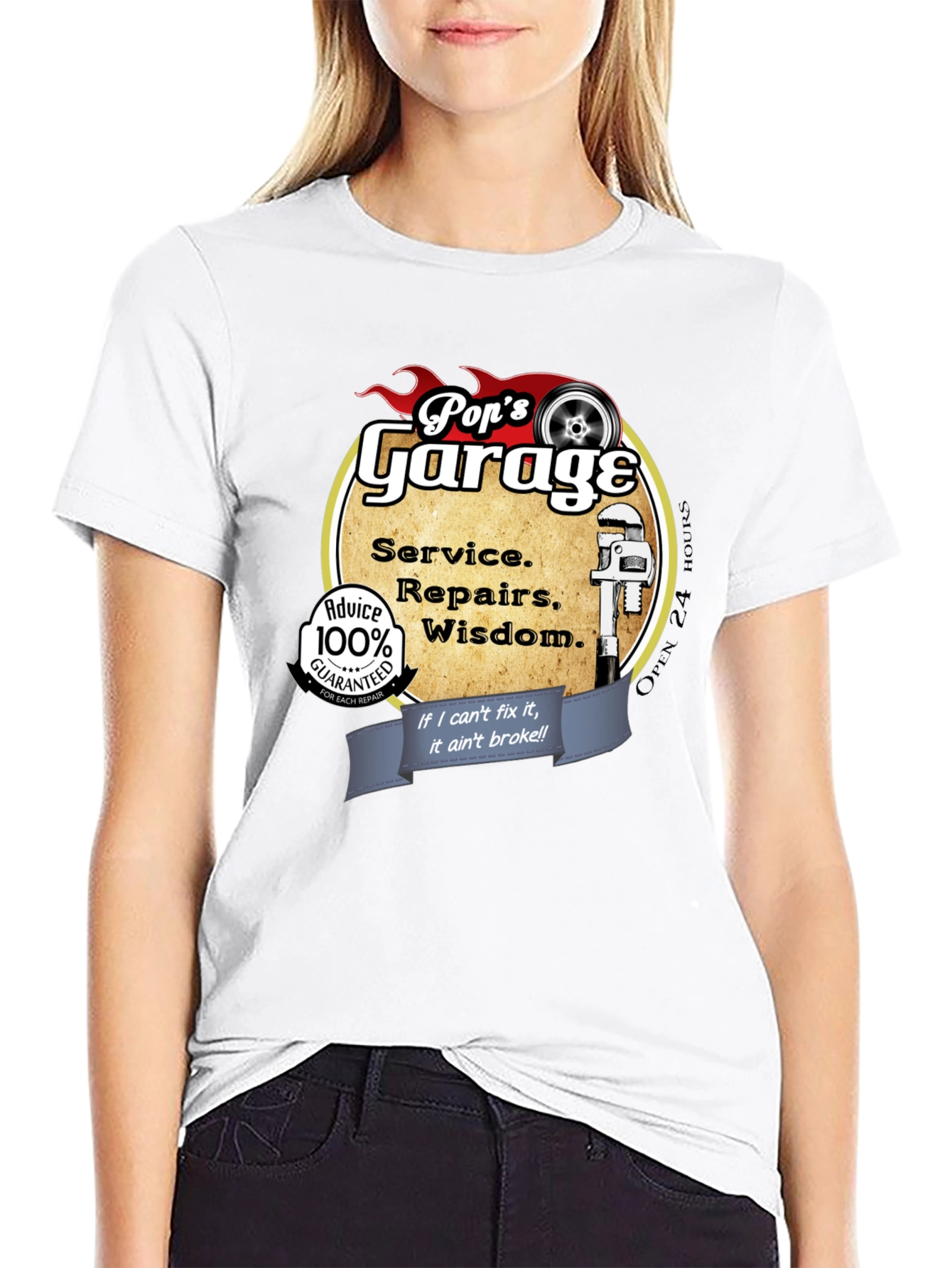 Pops Garage T-Shirt Mechanic Gift