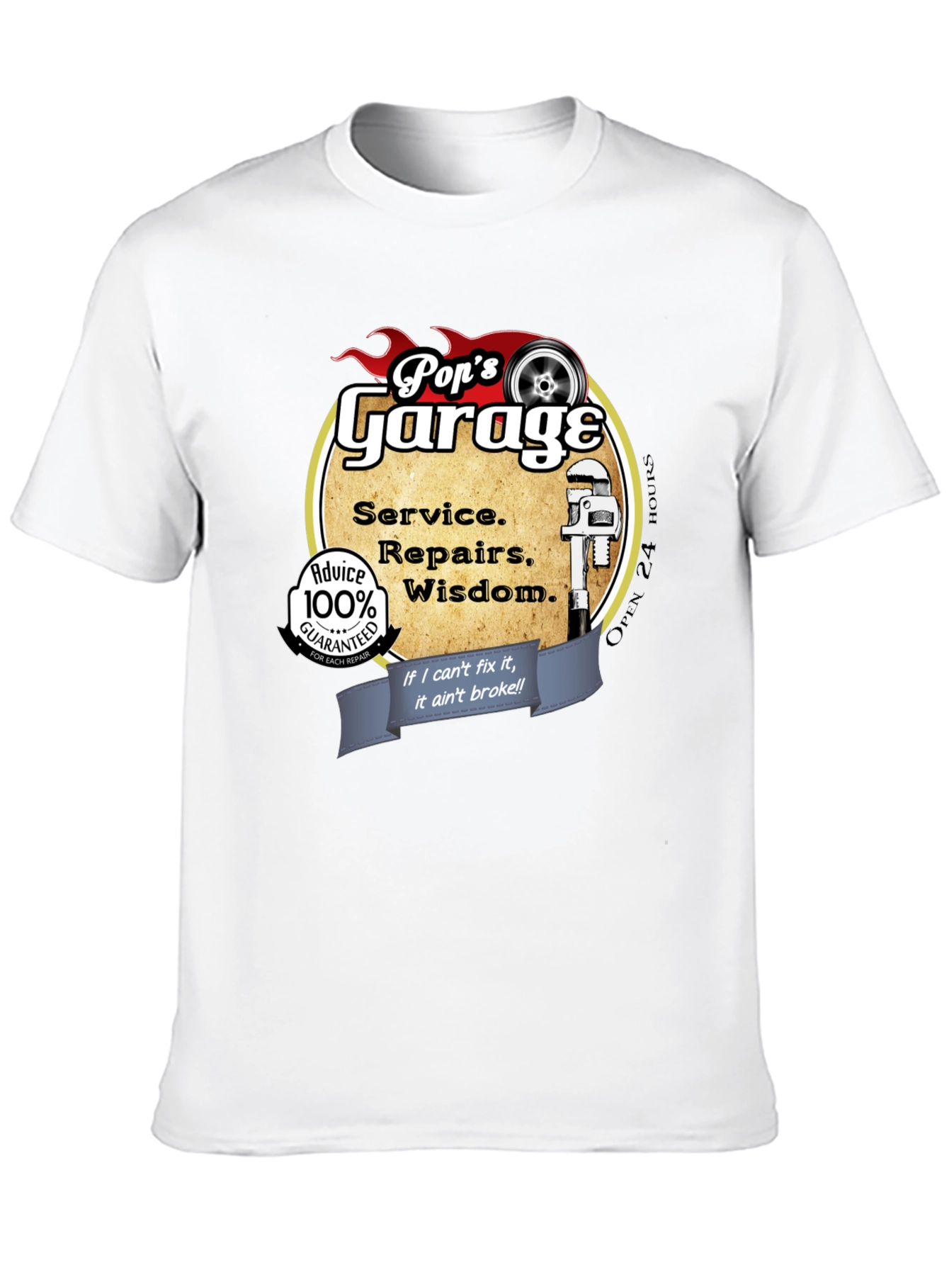 Pops Garage T-Shirt Mechanic Gift