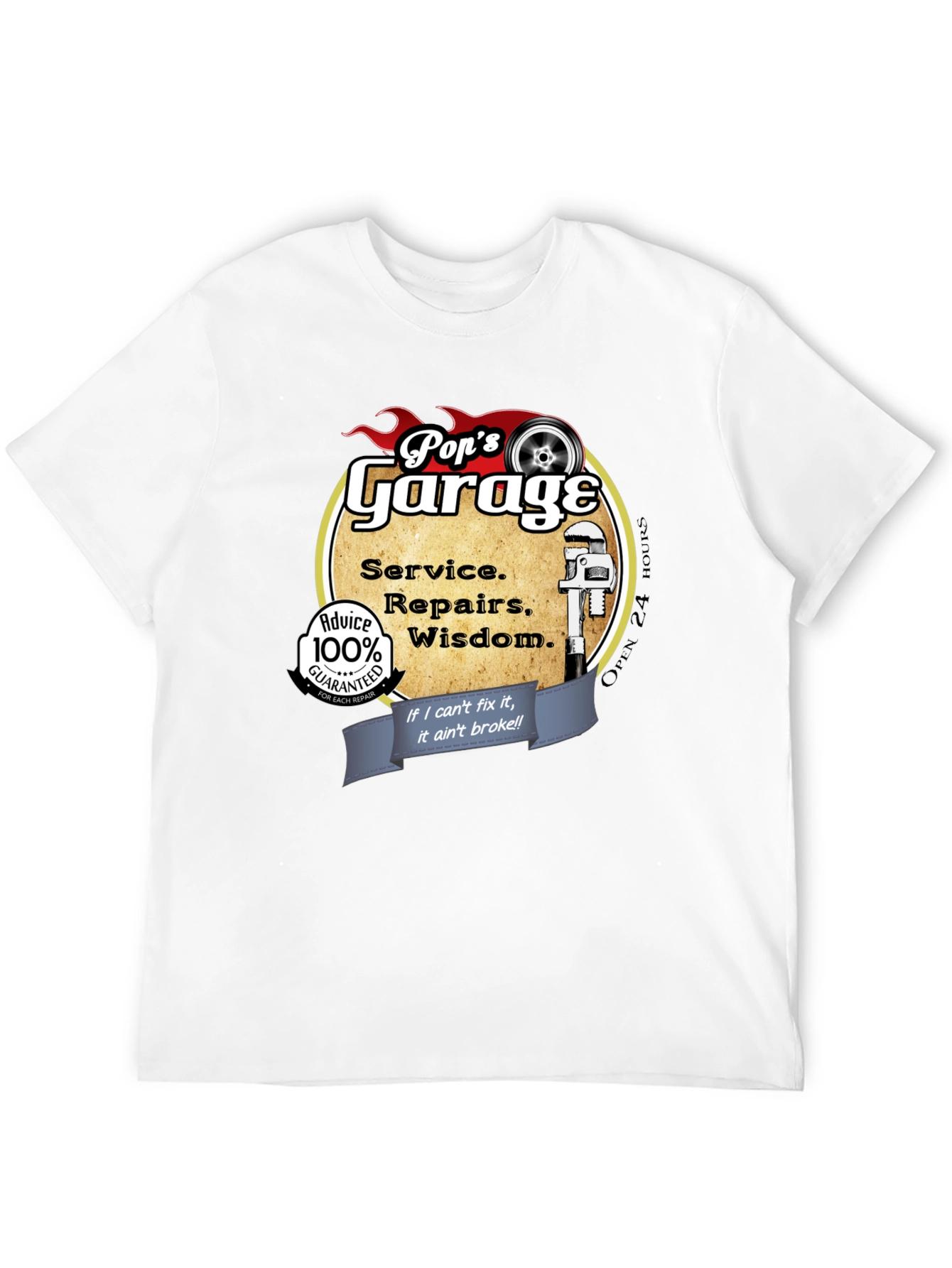 Pops Garage T-Shirt Mechanic Gift