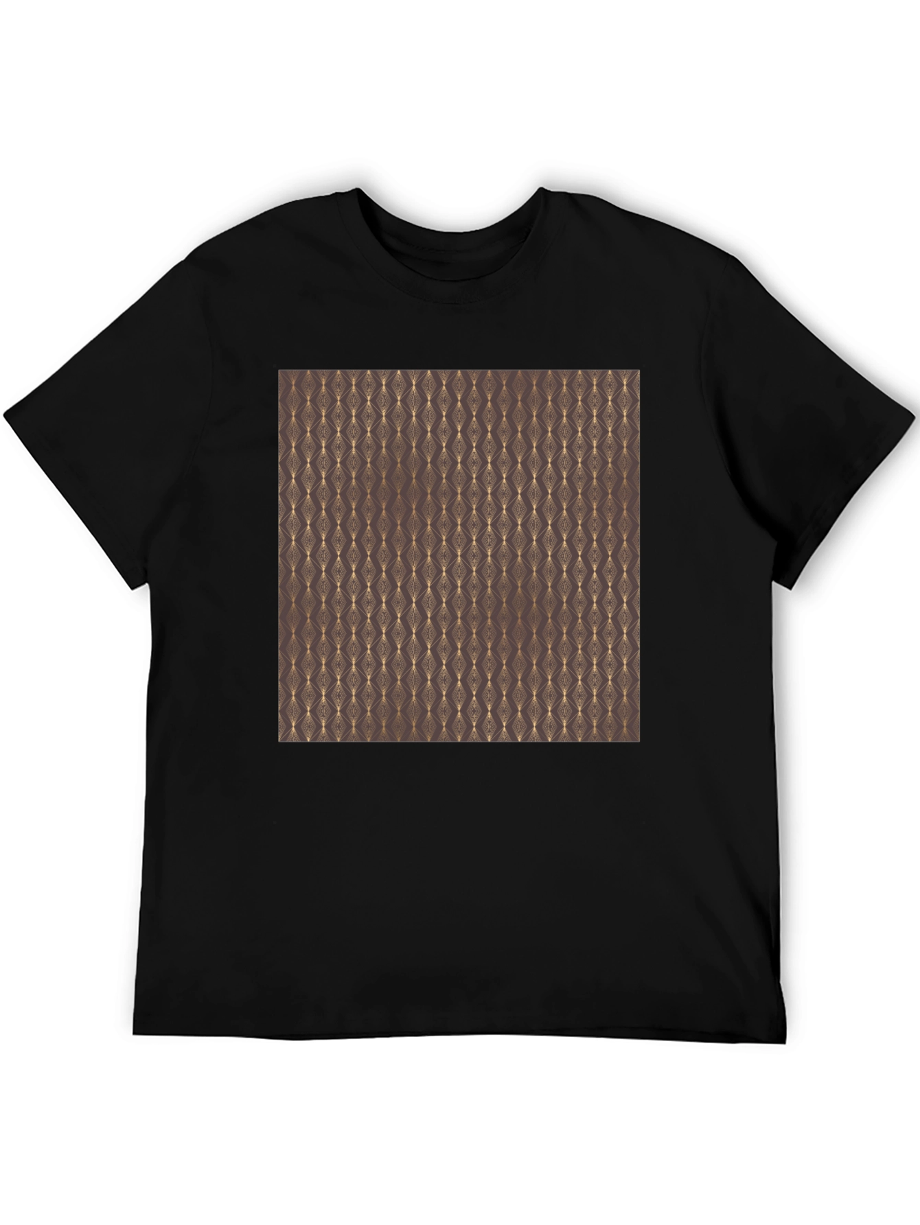 Elegant Pattern Black T-Shirt