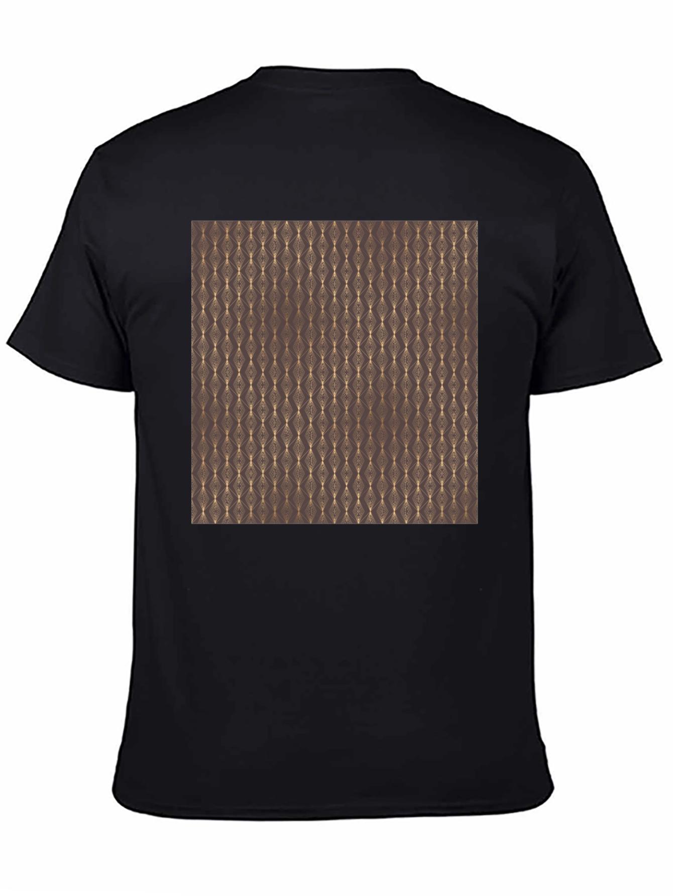 Elegant Pattern Black T-Shirt