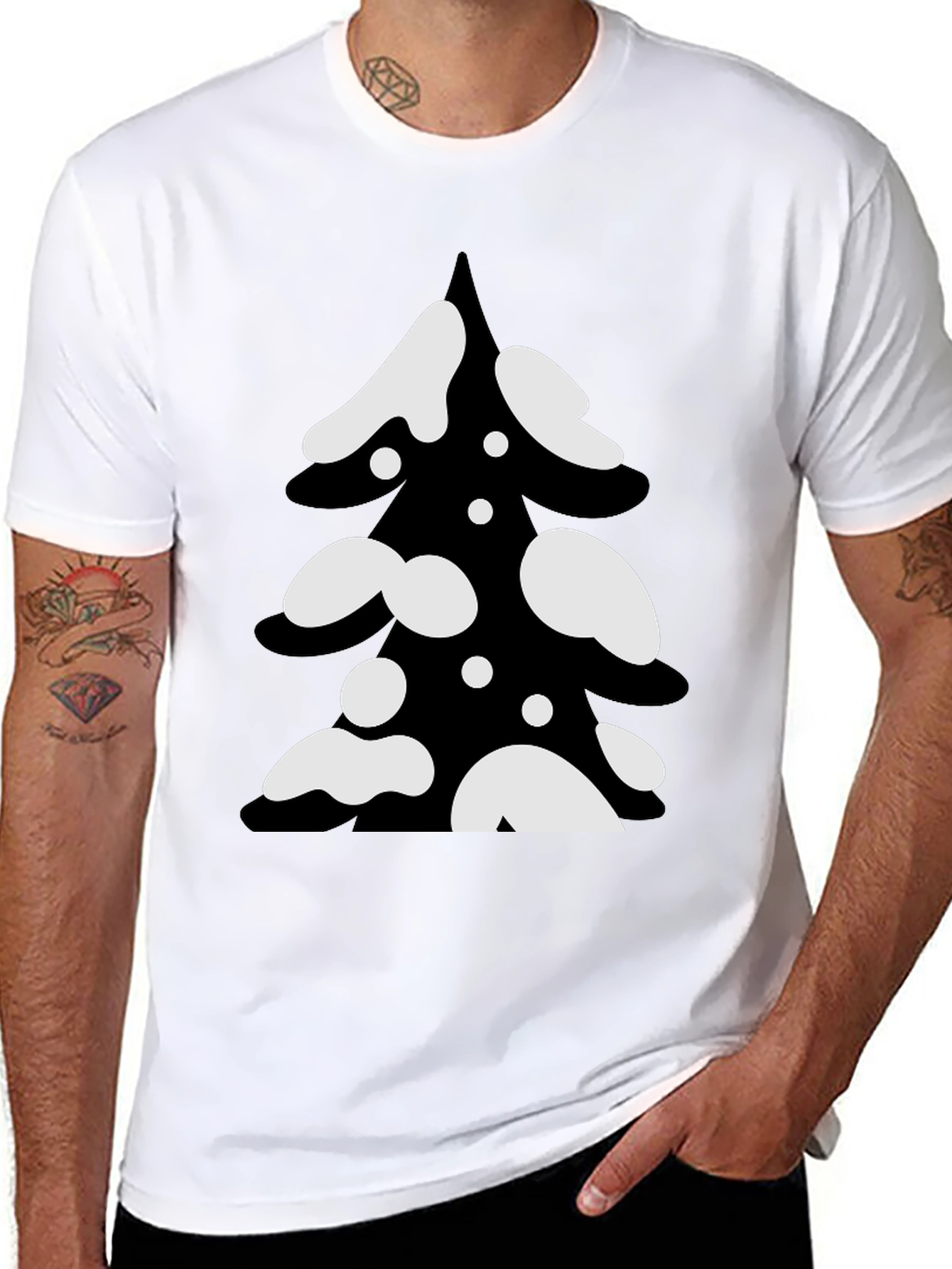 Christmas Tree Graphic Tee - Holiday Festive T-Shirt