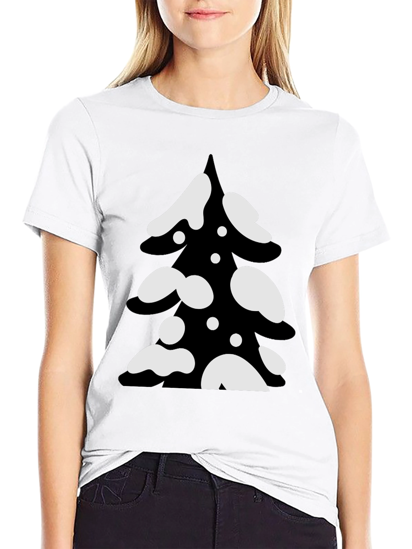 Christmas Tree Graphic Tee - Holiday Festive T-Shirt