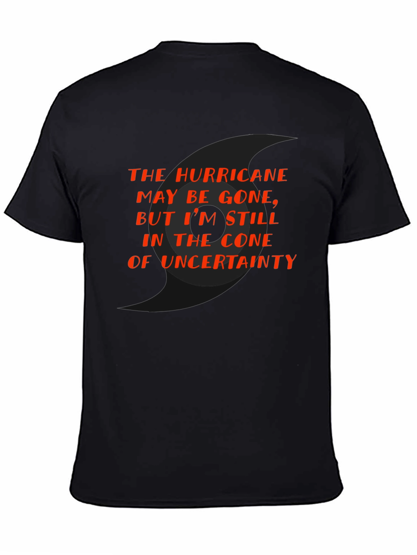 Hurricane Cone of Uncertainty Black T-Shirt