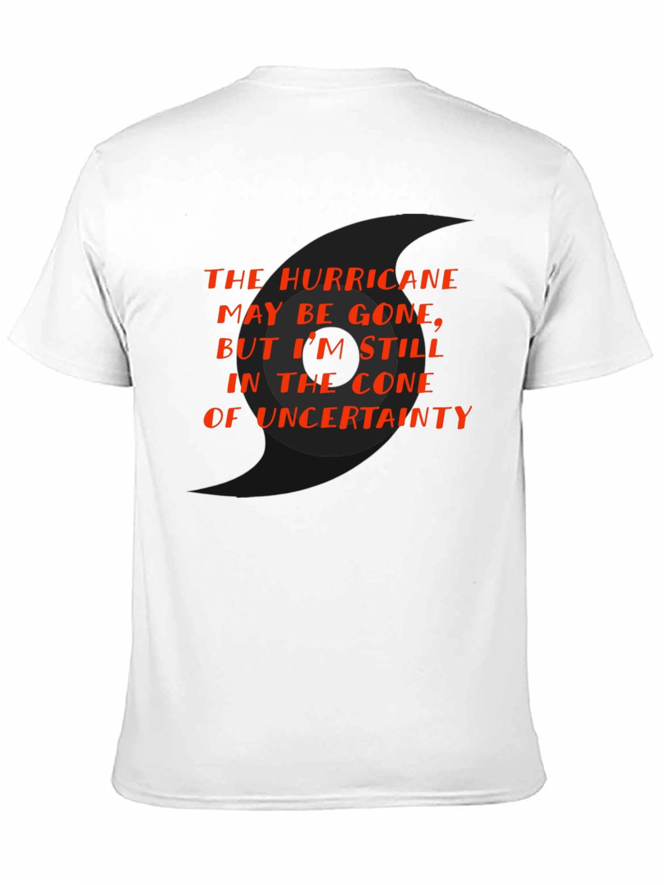 Hurricane Cone of Uncertainty Black T-Shirt
