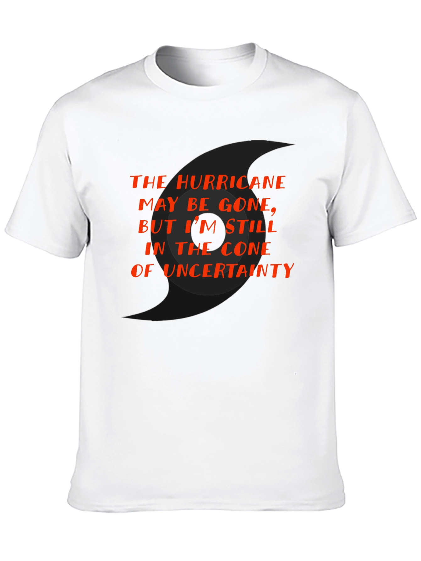 Hurricane Cone of Uncertainty Black T-Shirt
