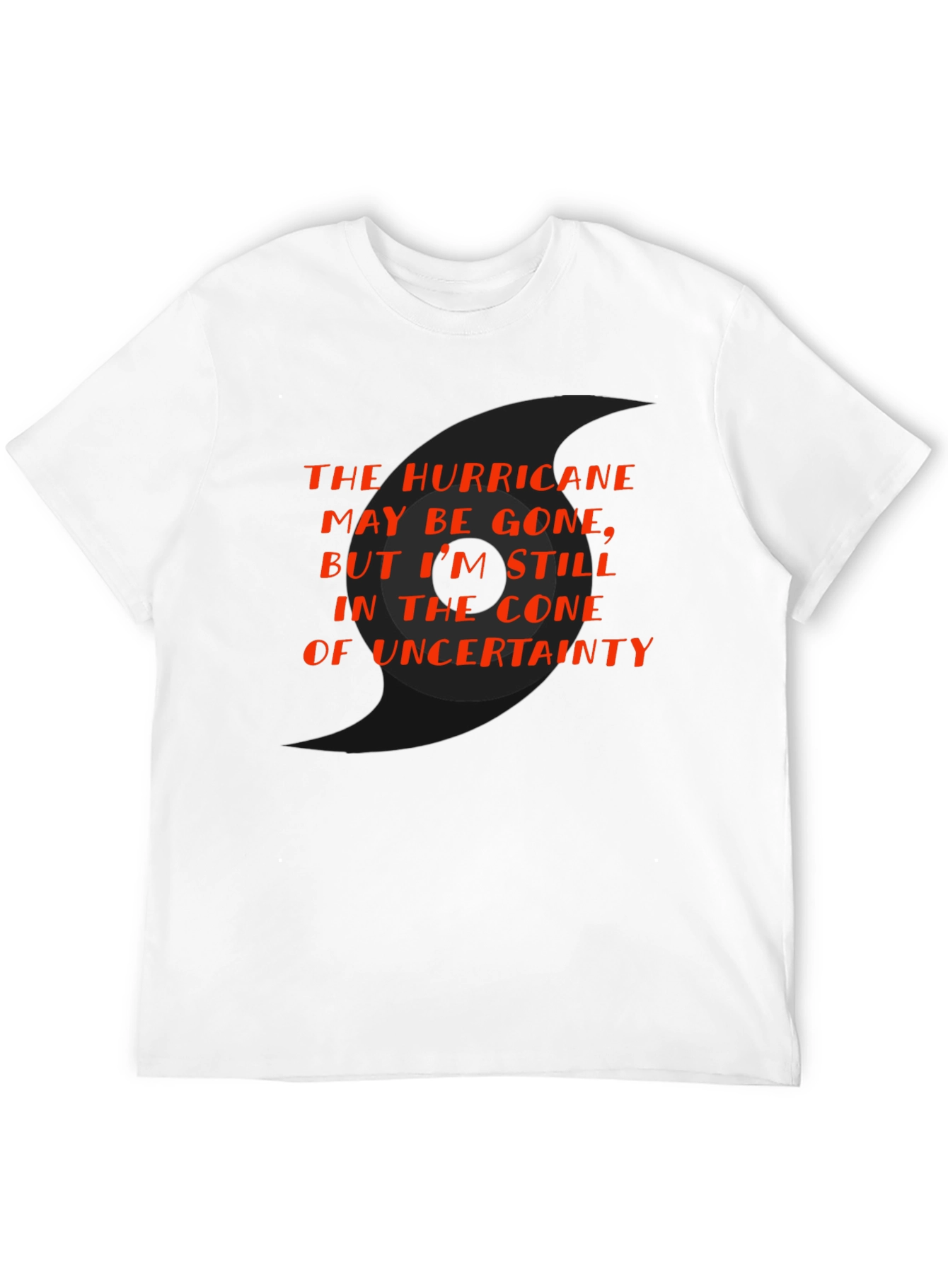 Hurricane Cone of Uncertainty Black T-Shirt