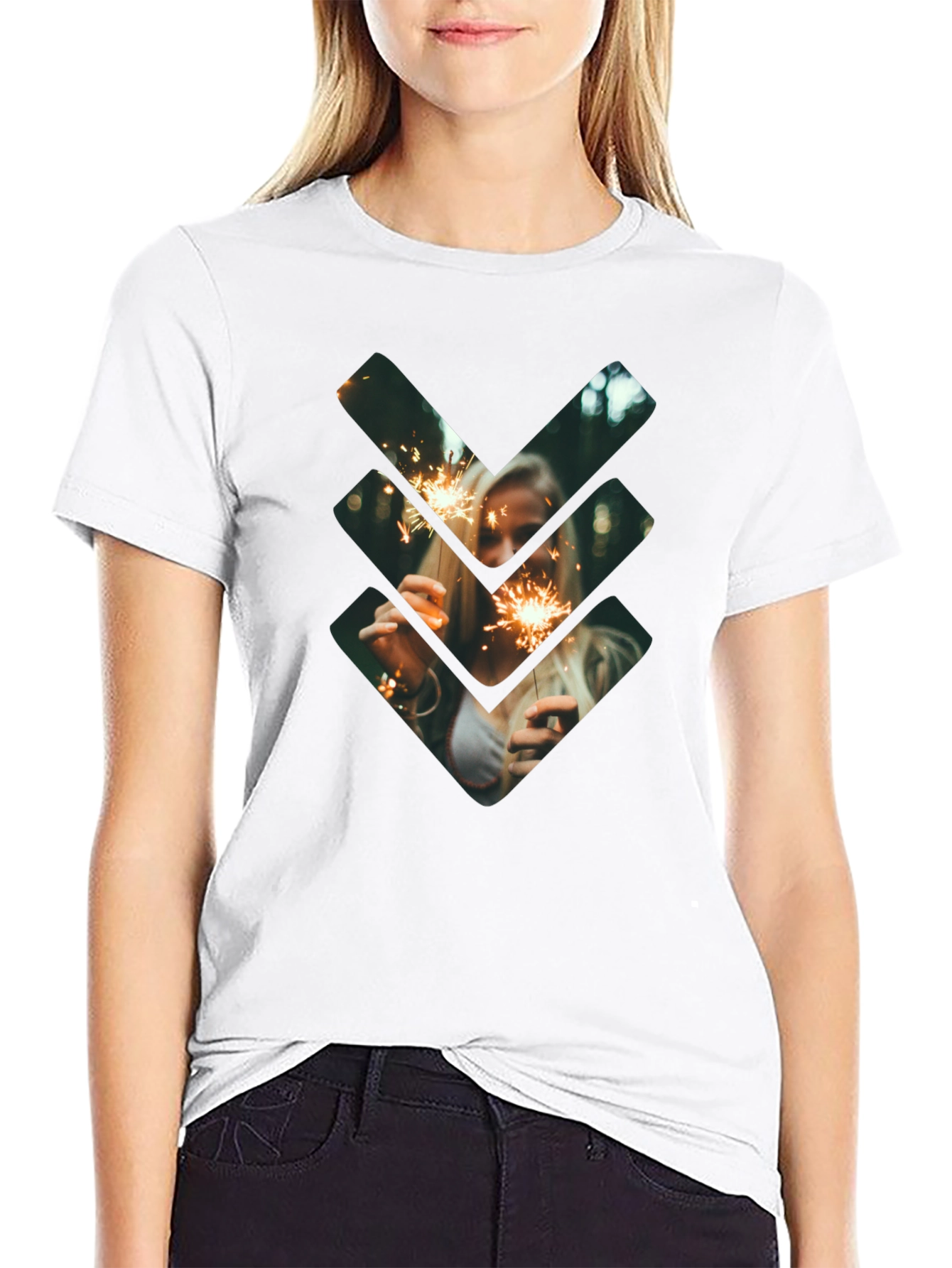 Sparkler Graphic Tee - Stylish Black Cotton Shirt