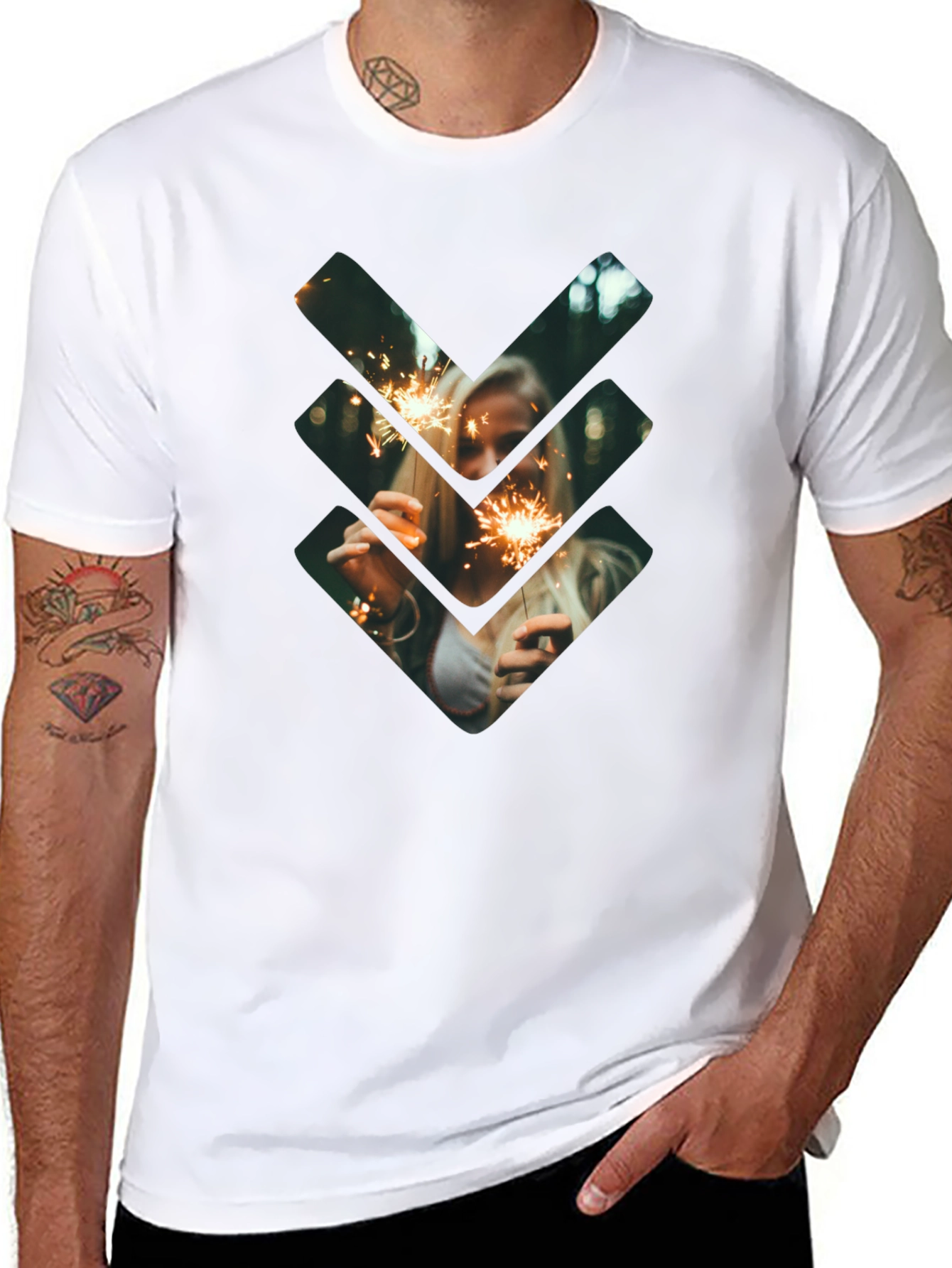 Sparkler Graphic Tee - Stylish Black Cotton Shirt