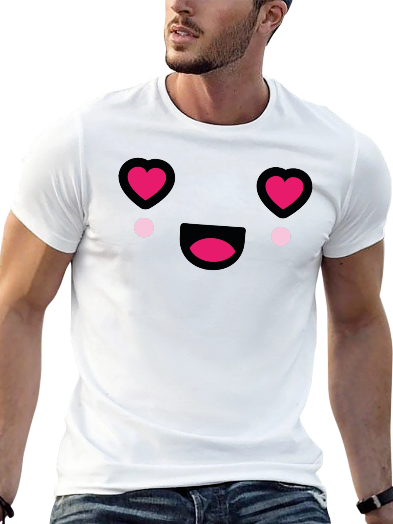 Heart Eyes Emoji T-Shirt - Black Tee