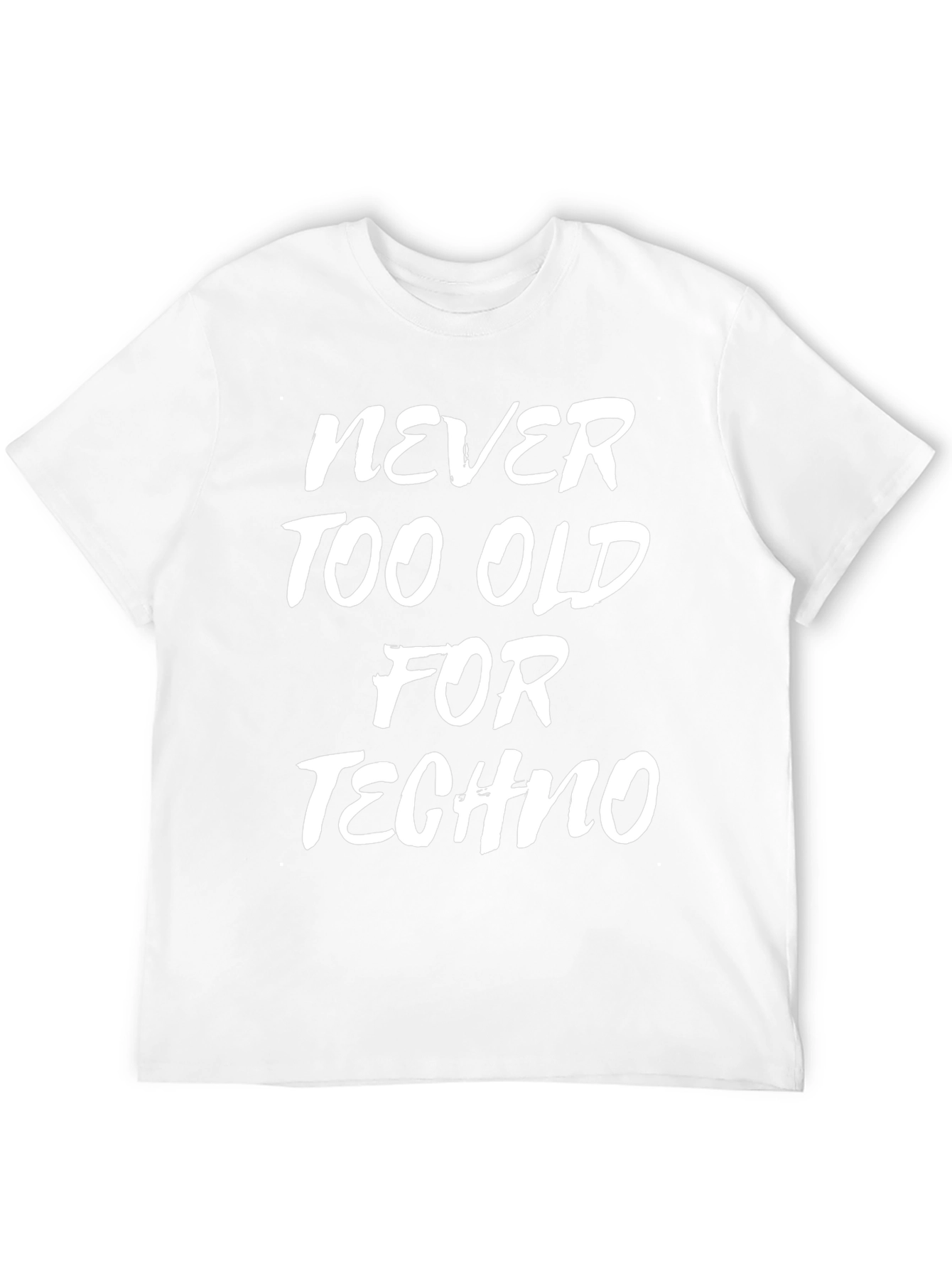 Never Too Old for Techno Black Graphic Tee